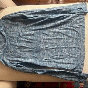 lululemon athletica Heathered Blue Long-Sleeve Crew Top